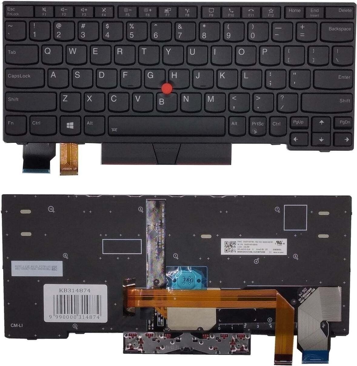 LENOVO Thinkpad X13 z podświetleniem z trackpointem US KB314874