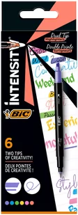 Bic Zakreślacz Intensity Dual Tip Highlighter mix 6 szt. - Przybory szkolne - miniaturka - grafika 1