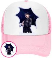 Czapki i chusty sportowe męskie - CZAPKA Z DASZKIEM WEDNESDAY DLA DZIECI LATO RÓŻOWA BEJSBOLÓWKA - miniaturka - grafika 1