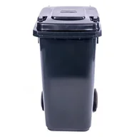 Kosze na śmieci - Pojemnik na odpady 120 l grafit - miniaturka - grafika 1