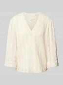 Bluzki damskie - Bluzka o kroju regular fit z dekoltem w serek model ‘LUMENA’ - miniaturka - grafika 1