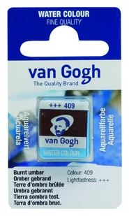 Talens Van Gogh Aquarel Farba kostki 409 Burnt Umb - Farby i media malarskie - miniaturka - grafika 1