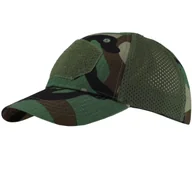 Odzież taktyczna i umundurowanie - Camo Military Gear - Czapka Baseball Mesh Woodland - miniaturka - grafika 1