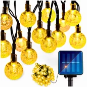 Girlandy - Girlanda Solarna Ogrodowa Lampki Solarne 30 Żarówek Led Na Balkon 5,5 metra - miniaturka - grafika 1