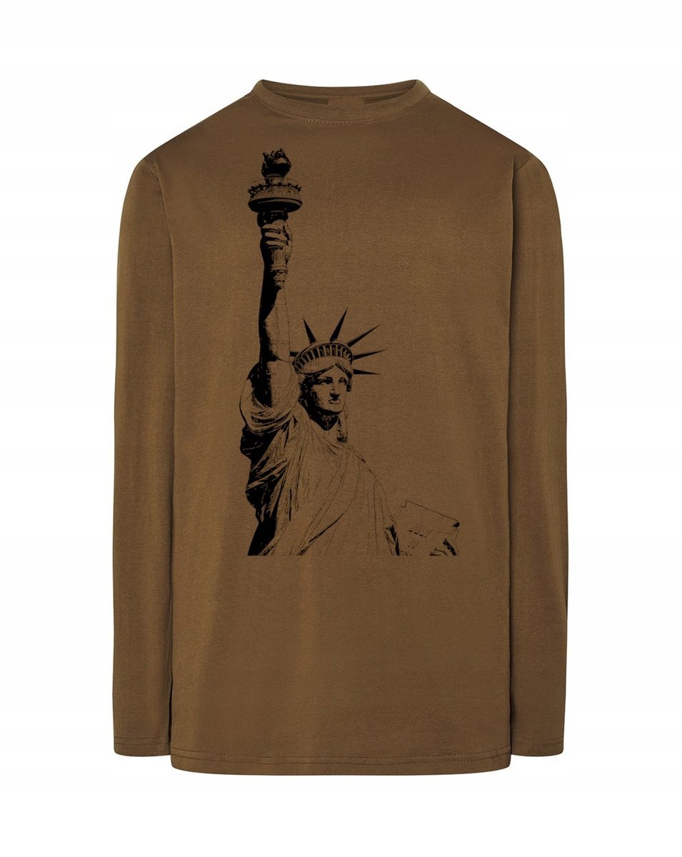 Longsleeve męski nadruk STATUA WOLNOŚCI r.S