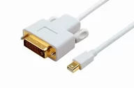 Kable - MicroConnect Kabel DVI DisplayPort Mini 1 Biały MDPDVI1 - miniaturka - grafika 1