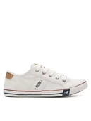 Trampki damskie - Mustang Trampki 1099-310 Biały - miniaturka - grafika 1