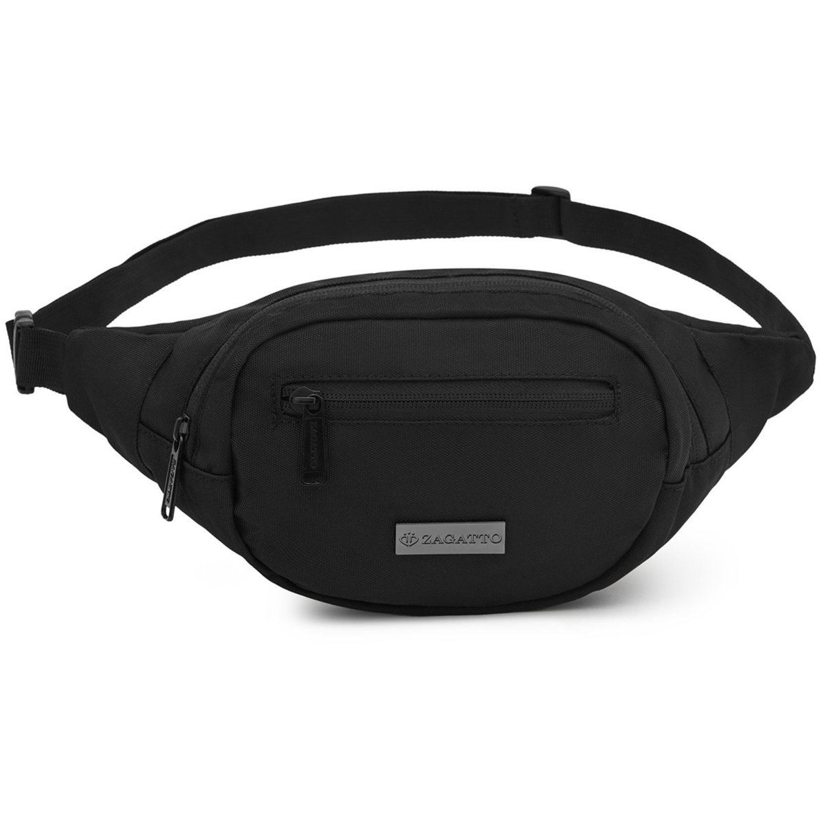 Nerka damska saszetka na pasku pojemna torba biodrówka czarna ZAGATTO