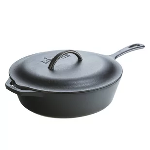 Lodge Patelnia żeliwna głęboka z pokrywą 30 cm Lodge l10cf3 - Patelnie - miniaturka - grafika 1