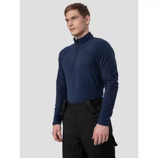 Bluzy sportowe męskie - Bluza Termiczna Męska 4F Polarowa Wkładana Granatowa Z22BIMP010-30S - grafika 1