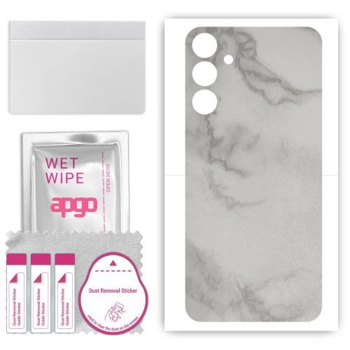 folia naklejka skórka strukturalna na TYŁ do Samsung Galaxy M14 4G - Marmur Szary - apgo SKINS