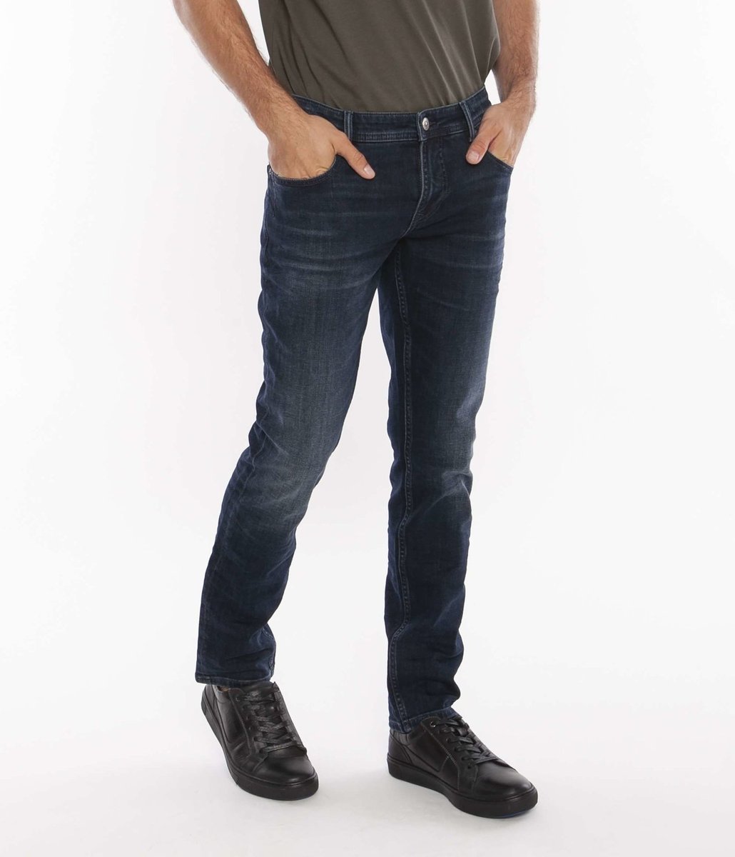 Jeansy męskie slim JAMES 0912 DARK WASH USED-30\32