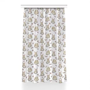 Zasłona gotowa Króliki jasnobrązowe wzór 150x240, Fabricsy - Zasłony - miniaturka - grafika 1
