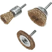 Pozostałe wyposażenie warsztatu - VERTO VERTO Zestaw szczotek drucianych VERTO 62H613 tarczowe 3 elementy) 62H613 62H613 - miniaturka - grafika 1