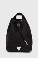 Plecaki - Guess plecak damski kolor czarny mały gładki - miniaturka - grafika 1