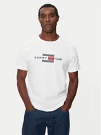Koszulki męskie - Tommy Hilfiger T-Shirt MW0MW36455 Biały Regular Fit - miniaturka - grafika 1