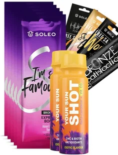 Soleo I'm So Famous 5x15ml Bronzer Do Opalania + Gratisy - Balsamy i kremy do opalania - miniaturka - grafika 1