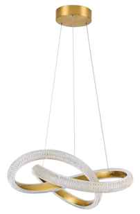 Eldrin - lampa wisząca alu złoty galwanizowany z pilotem. - Lampy sufitowe - miniaturka - grafika 1