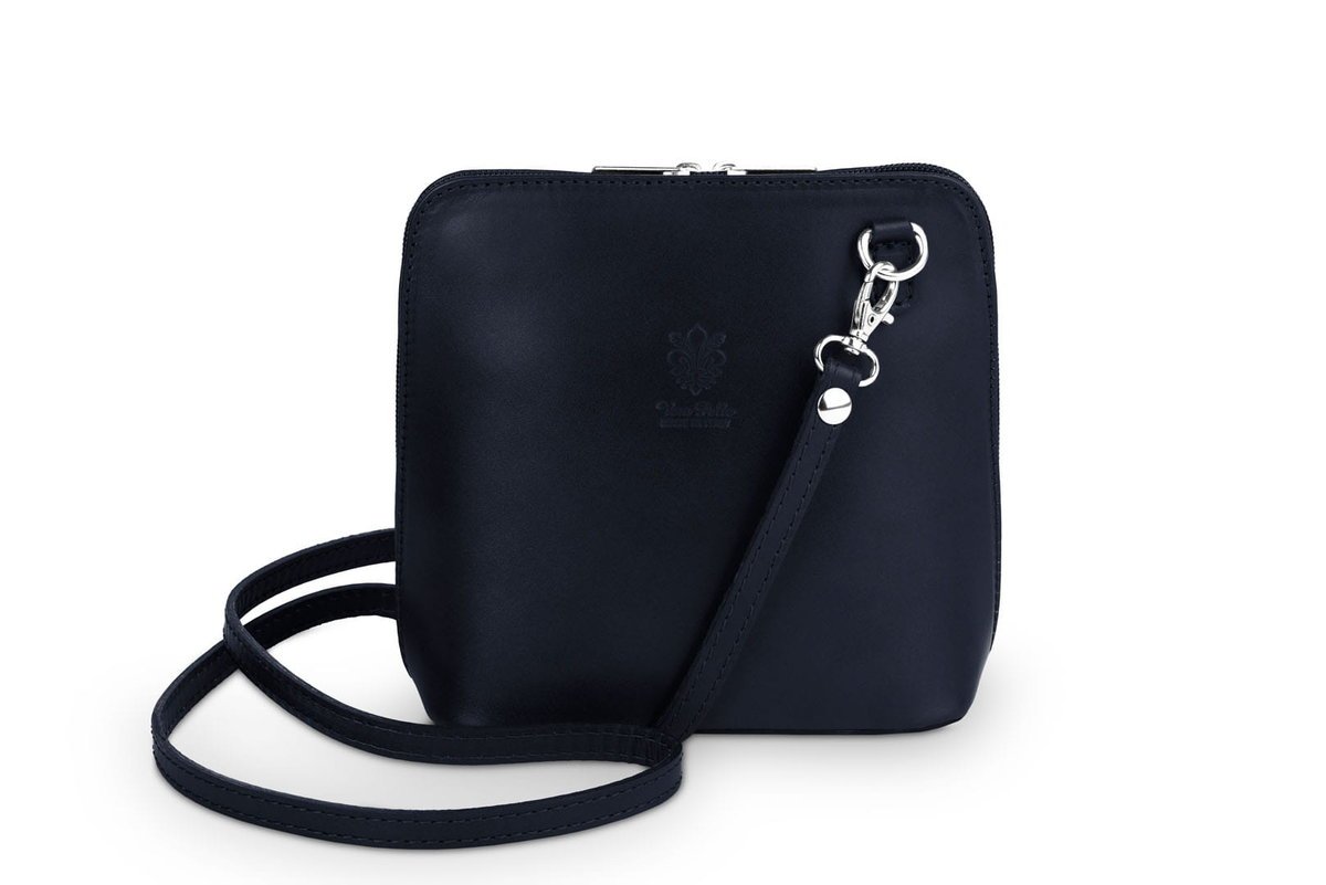 Mała Torebka Skórzana Kaletnik Conica Granatowa