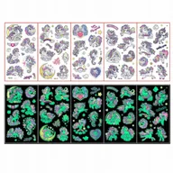 Zabawki kreatywne - TATUAŻE DLA DZIECI 5 SZT ŚWIECĄCE W CIEMNOŚCI ZMYWALNE TRWAŁE JEDNOROŻCE 3 - miniaturka - grafika 1