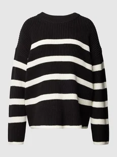 Sweter z dzianiny ze wzorem w paski model ‘BLOOMIE’ - Swetry damskie - miniaturka - grafika 1