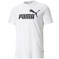 Koszulki męskie - Koszulka męska Puma ESS Logo Tee biała 586666 02 - miniaturka - grafika 1