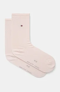 Tommy Hilfiger skarpetki 2-pack damskie kolor różowy 371221107 - Skarpetki damskie - miniaturka - grafika 1