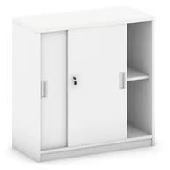 Szafy biurowe - B2B Partner Szafka przesuwna Mirelli A+, 800x400x800 mm, biały 437439 - miniaturka - grafika 1