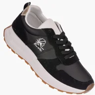 Sneakersy damskie - Sneakersy Damskie Potocki Czarne Buty Eko Skóra 23-33002BK Czarny 39 - miniaturka - grafika 1
