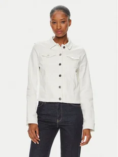 Morgan Kurtka jeansowa 221-VPOM1 Biały Slim Fit - Kurtki damskie - miniaturka - grafika 1