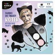 Zabawki kreatywne - Farbki do twarzy zestaw z opaską kotek Kidea - miniaturka - grafika 1
