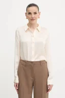 Koszule damskie - Guess koszula MARTHE damska kolor beżowy regular z kołnierzykiem klasycznym W5YH1A WHCR2 - miniaturka - grafika 1
