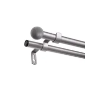 Karnisze - Karnisz podwójny Base II 200 cm 16 mm kula satyna - miniaturka - grafika 1