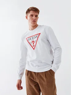 Guess Bluza Audley M2YQ37 K6ZS1 Biały Slim Fit - Bluzy męskie - miniaturka - grafika 1