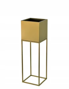Kwietnik osłonka stojak Lorient 20x20x67 cm metalowy złotyi loft - Kwietniki - miniaturka - grafika 1