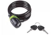 Akcesoria rowerowe - Romet Zamknięcie spiralne na klucz 87327 10x120cm czarno-zielone (Z0230) - miniaturka - grafika 1