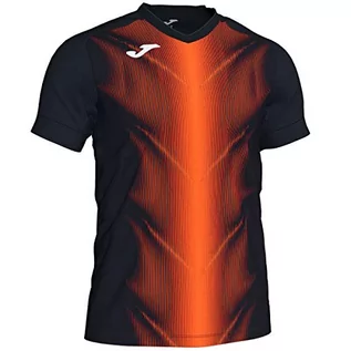 Koszulki dla chłopców - Joma Joma T-Shirt chłopięcy Olimpia czarny czarny/pomarańcozwy XS 101370.120.XS - grafika 1