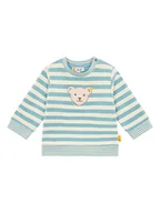 Bluzy i sweterki niemowlęce - Steiff Bluza w kolorze błękitno-kremowym - miniaturka - grafika 1