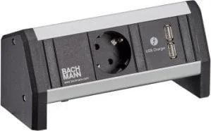 Triton BACHMANN DESK 1x gniazdo z uziemieniem 1x ładowarka USB - Listwy zasilające - miniaturka - grafika 1