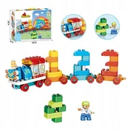 Klocki - Klocki Pociąg Lokomotywa Z Cyferkami 69 Elementów Dla Najmłodszych Dublo 3+ - miniaturka - grafika 1