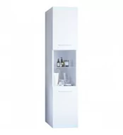 Szafki łazienkowe - Szafka łazienkowa wysoka DUO / SOLO DO1 biały laminat - miniaturka - grafika 1
