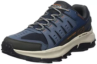 Skechers Męskie trampki NVOR 237501, skóra granatowa/siatka/pomarańczowe wykończenie, 8 UK - Trampki męskie - miniaturka - grafika 1