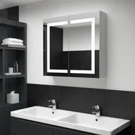 Szafki łazienkowe - vidaXL Szafka łazienkowa z lustrem i LED, 80 x 12,2 x 68 cm - miniaturka - grafika 1