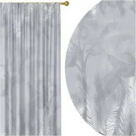 Zasłony - GOTOWE ZASŁONY NA ŻABKI TAŚMIE 140X240 ZASŁONA DO SALONU POKOJU SZARA 176 - miniaturka - grafika 1