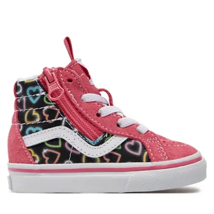 Sneakersy Vans Sk8-Hi Reissue Side Zip VN0007Q3BIY1 Pink/Multi - Buty dla dziewczynek - miniaturka - grafika 1