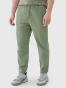 Spodnie męskie - 4F Spodnie męskie casual 4FWSS25TTROM0999-44S Zielony Roz. L - miniaturka - grafika 1