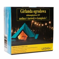 Lampy ogrodowe - Girlanda 24V 9m + zasilacz i żarówki 0,5W 2700K - miniaturka - grafika 1