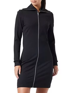 Sukienki - Calvin Klein Damska sukienka Milano z zamkiem błyskawicznym, kolor czarny, XS, Ck czarny, XS - grafika 1