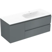 Szafki łazienkowe - Mexen Orio szafka łazienkowa 120 cm z umywalką Vela prawą, 2S, 1D, grafit mat/biała mat - 91A13-12047-3-BBFFF66-W23P01 - miniaturka - grafika 1