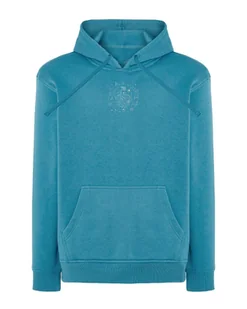 Bluza z kapturem Znak Zodiaku Panna Minimalistyczny Styl Niebieska L - Bluzy męskie - miniaturka - grafika 1